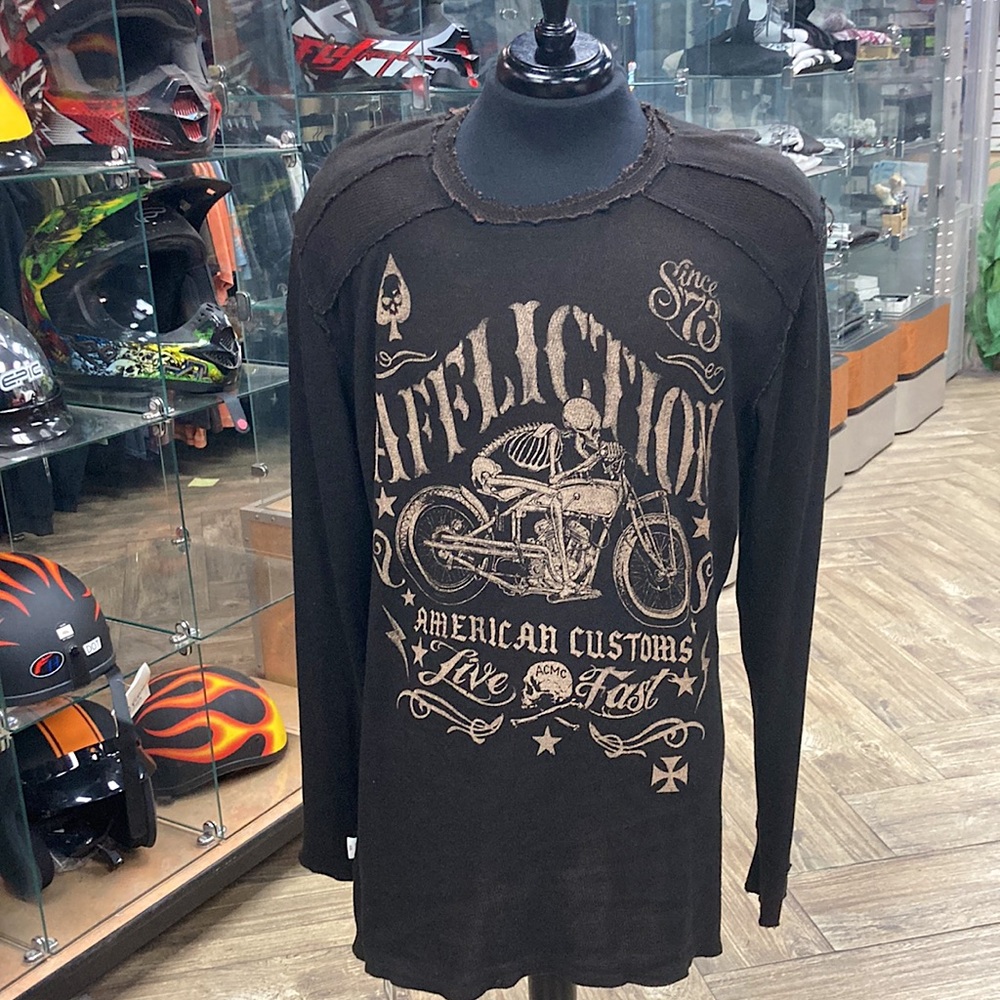 Affliction “Gate of Life” Reversible Thermal Long-Sleeve Shirt